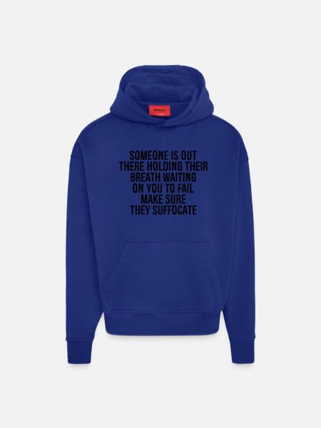 Quelqu’un retient son souffle Waiti - Sweat à capuche bio épais oversize fabriqué en UE - OFF WHITE