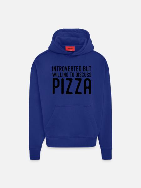 Introvert but Pizza Fan - Hoodie- made by SPREAD  - OFF WHITE