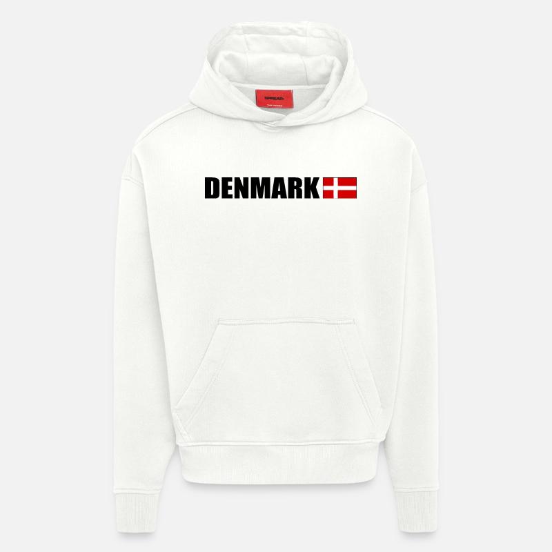 Danemark - Sweat à capuche bio épais oversize fabriqué en UE - OFF WHITE