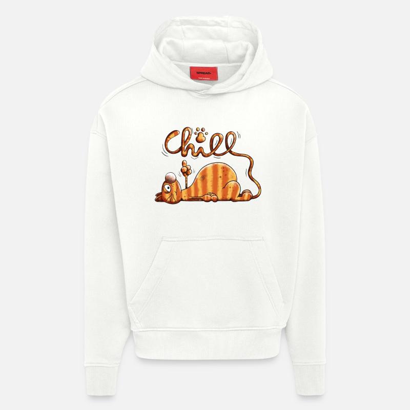 Chill Chat - Sweat à capuche bio épais oversize fabriqué en UE - OFF WHITE