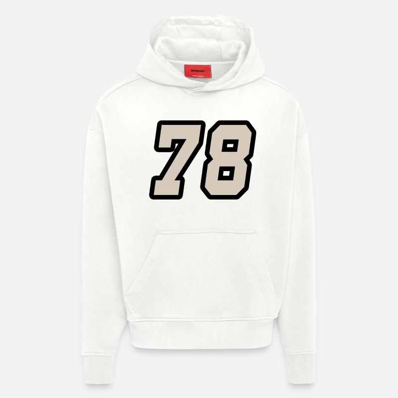 Nummer achtundsiebzig 78 - Hoodie- made by SPREAD  - OFF WHITE
