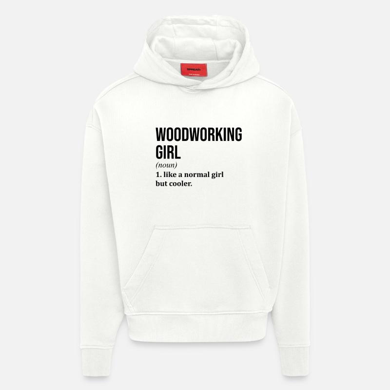 Menuisier - Sweat à capuche bio épais oversize fabriqué en UE - OFF WHITE