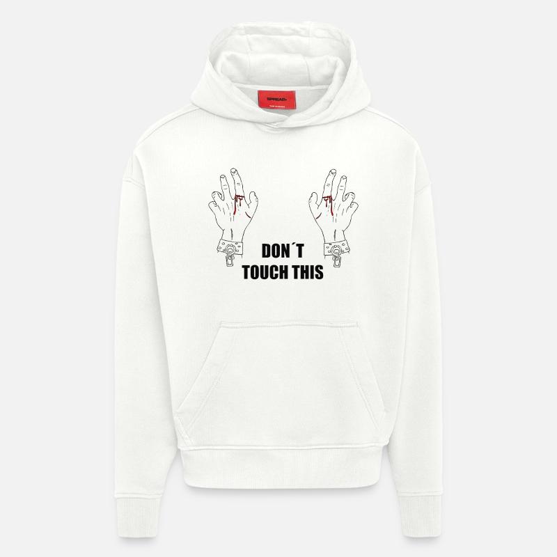 Ne touche pas à ça - Sweat à capuche bio épais oversize fabriqué en UE - OFF WHITE