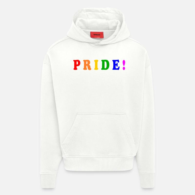Pride - Sweat à capuche bio épais oversize fabriqué en UE - OFF WHITE