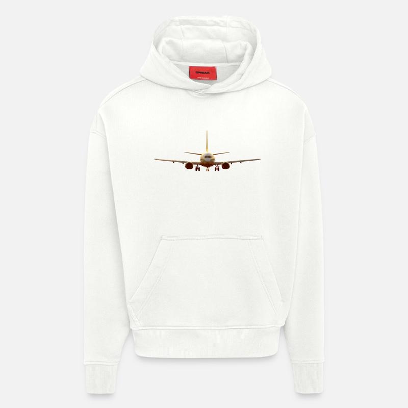 737 - Sweat à capuche bio épais oversize fabriqué en UE - OFF WHITE