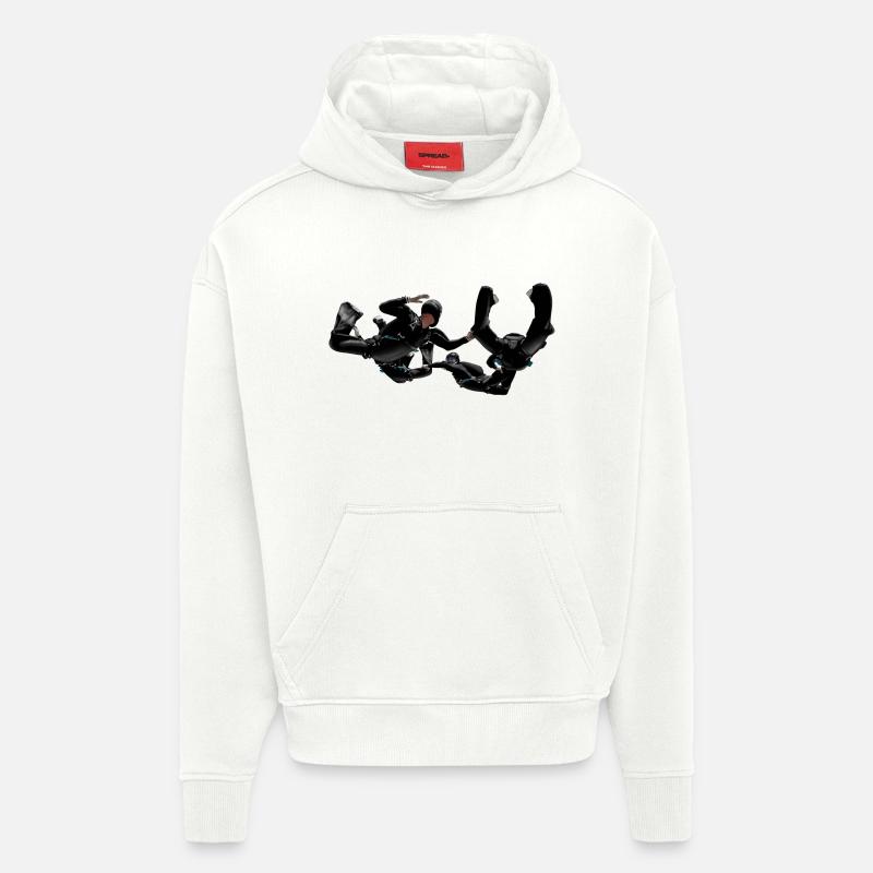 Skydivers - Sweat à capuche bio épais oversize fabriqué en UE - OFF WHITE