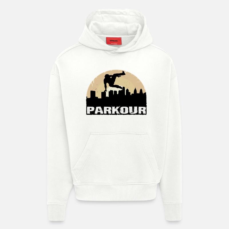 Parkour - Sweat à capuche bio épais oversize fabriqué en UE - OFF WHITE