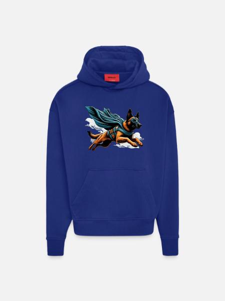 Super Dog Belgian Shepherd Cape Gift - Hoodie- made by SPREAD  - OFF WHITE