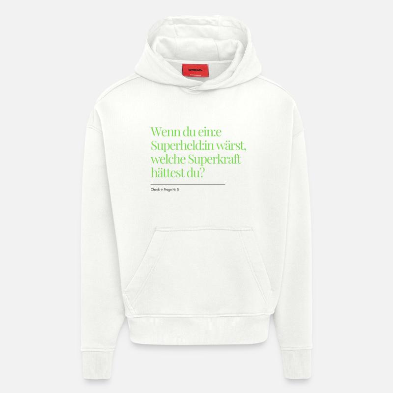 Question n° 3 sur l’enregistrement - Sweat à capuche bio épais oversize fabriqué en UE - OFF WHITE