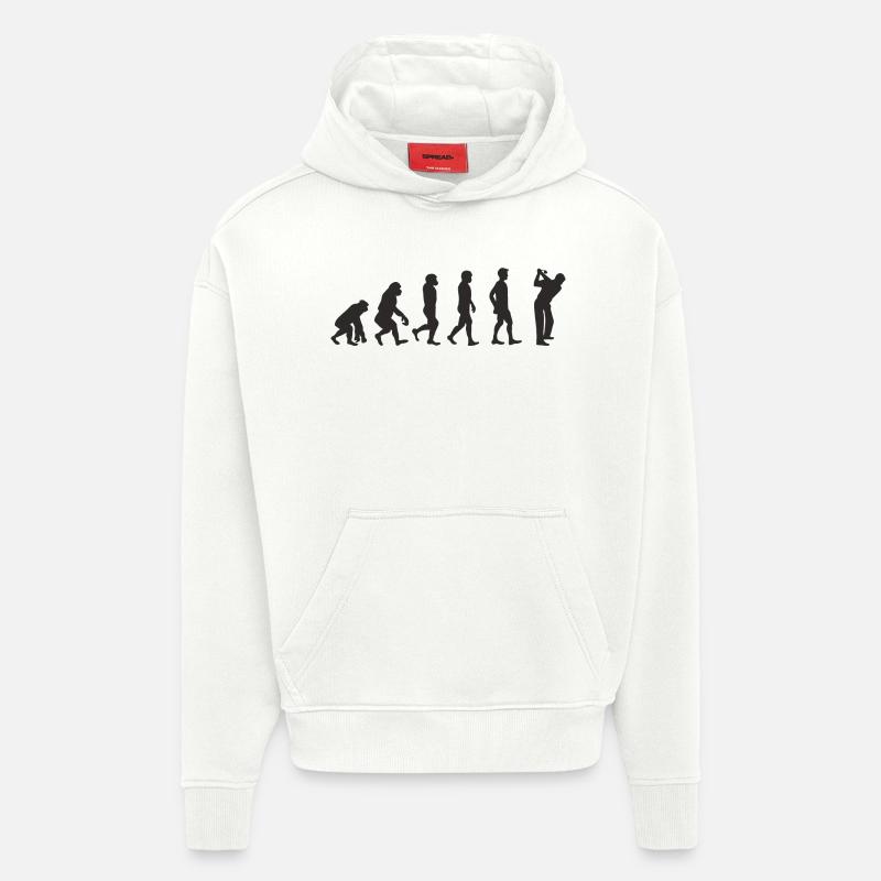 Evolution Golf - Sweat à capuche bio épais oversize fabriqué en UE - OFF WHITE