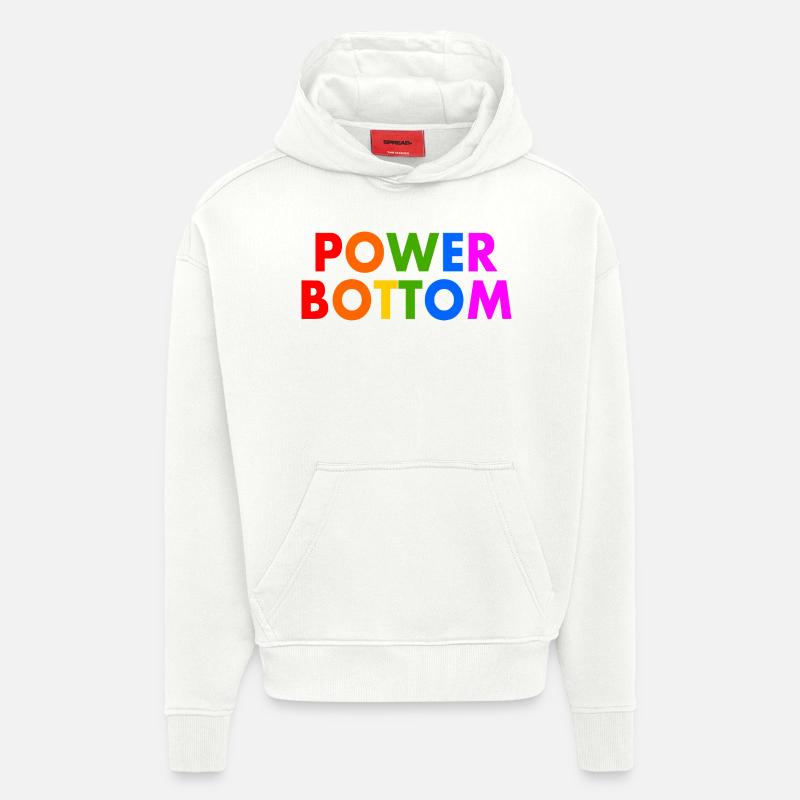 Power bottom - Sweat à capuche bio épais oversize fabriqué en UE - OFF WHITE