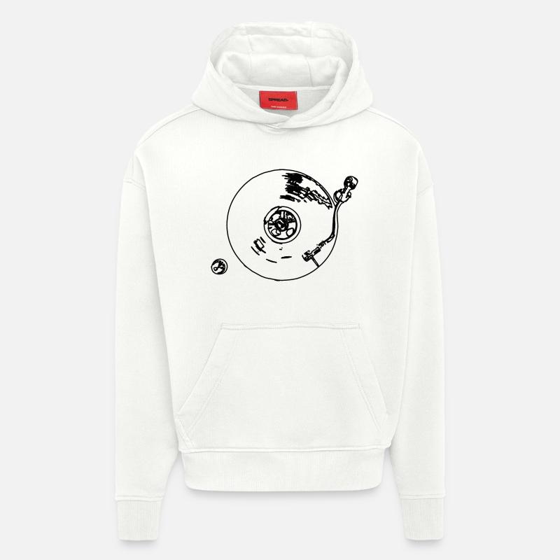 Plattenspieler - Hoodie- made by SPREAD  - OFF WHITE