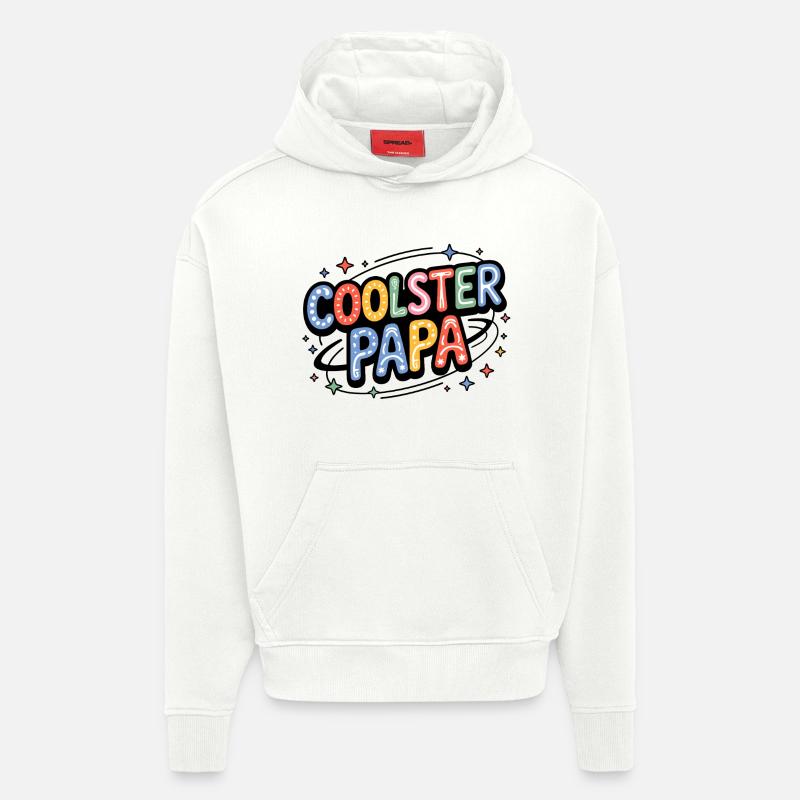 Coolster Papa bunte Retro-Buchstaben - Hoodie- made by SPREAD  - OFF WHITE