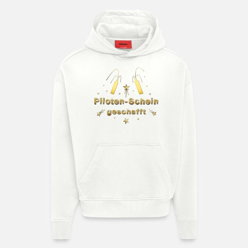 Pilotenschein Pilot Pilotenausbildung PPL - Hoodie- made by SPREAD  - OFF WHITE