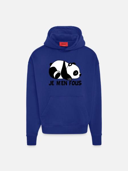 Je m'en fous - Sweat à capuche bio épais oversize fabriqué en UE - OFF WHITE
