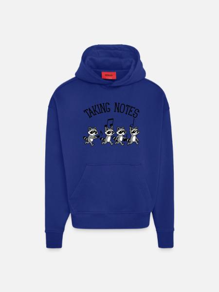 Raccoon Musical Notes Music - Hoodie- made by SPREAD  - OFF WHITE