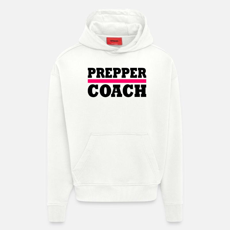 Prepper - Sweat à capuche bio épais oversize fabriqué en UE - OFF WHITE