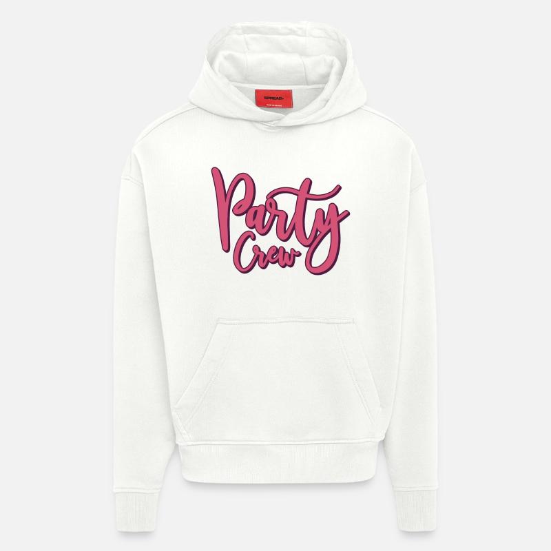 Party Crew Partycrew - Sweat à capuche bio épais oversize fabriqué en UE - OFF WHITE