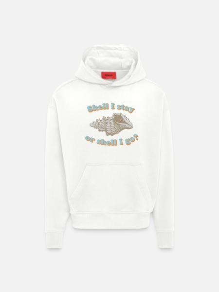 Muschel oder gehen? - Hoodie- made by SPREAD - OFF WHITE