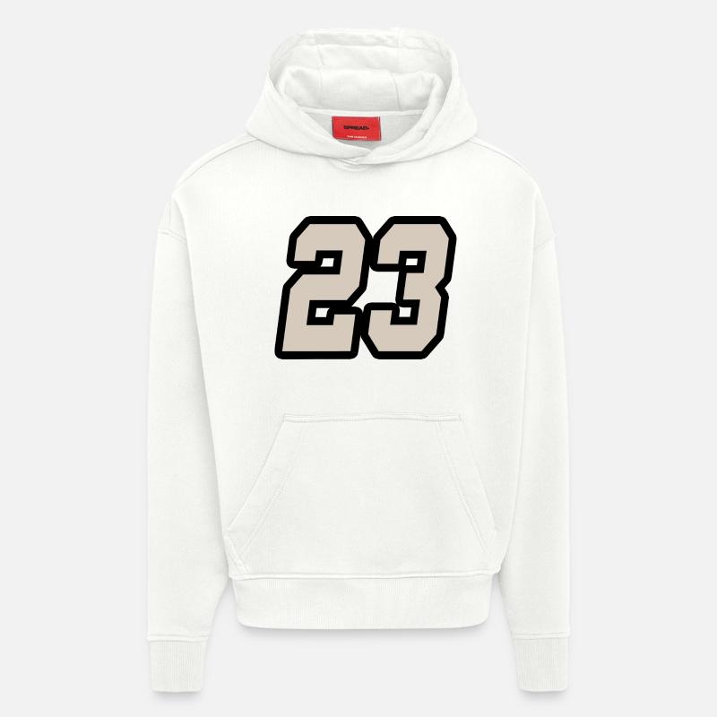 Nummer dreiundzwanzig 23 - Hoodie- made by SPREAD  - OFF WHITE