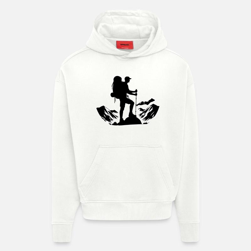 Contour du vagabond - Sweat à capuche bio épais oversize fabriqué en UE - OFF WHITE