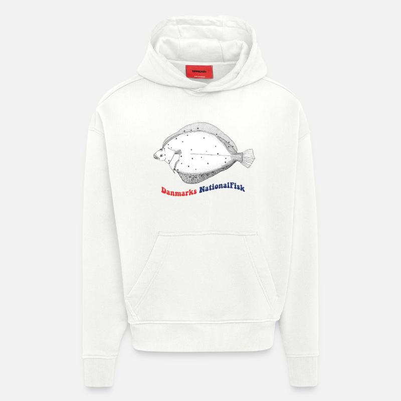 L’épagnette nationale de betteraves du Danemark - Sweat à capuche bio épais oversize fabriqué en UE - OFF WHITE