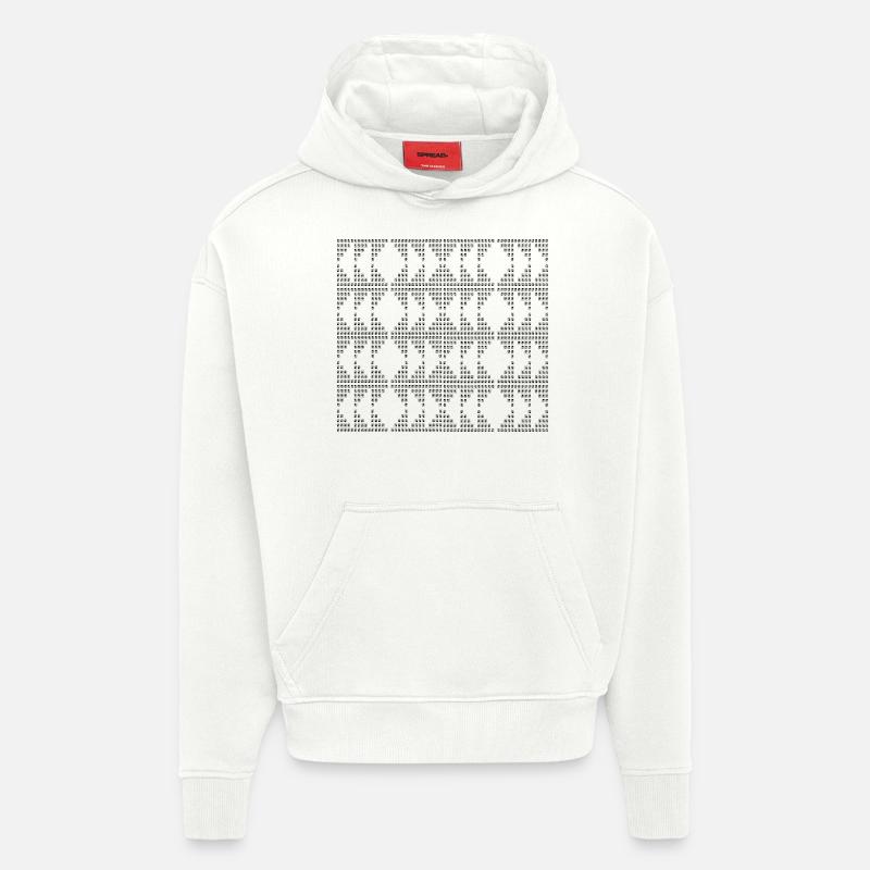 Unique D-pattern - Hoodie- made by SPREAD  - OFF WHITE