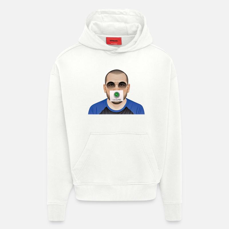 SOUND MAN - nice people - Sweat à capuche bio épais oversize fabriqué en UE - OFF WHITE