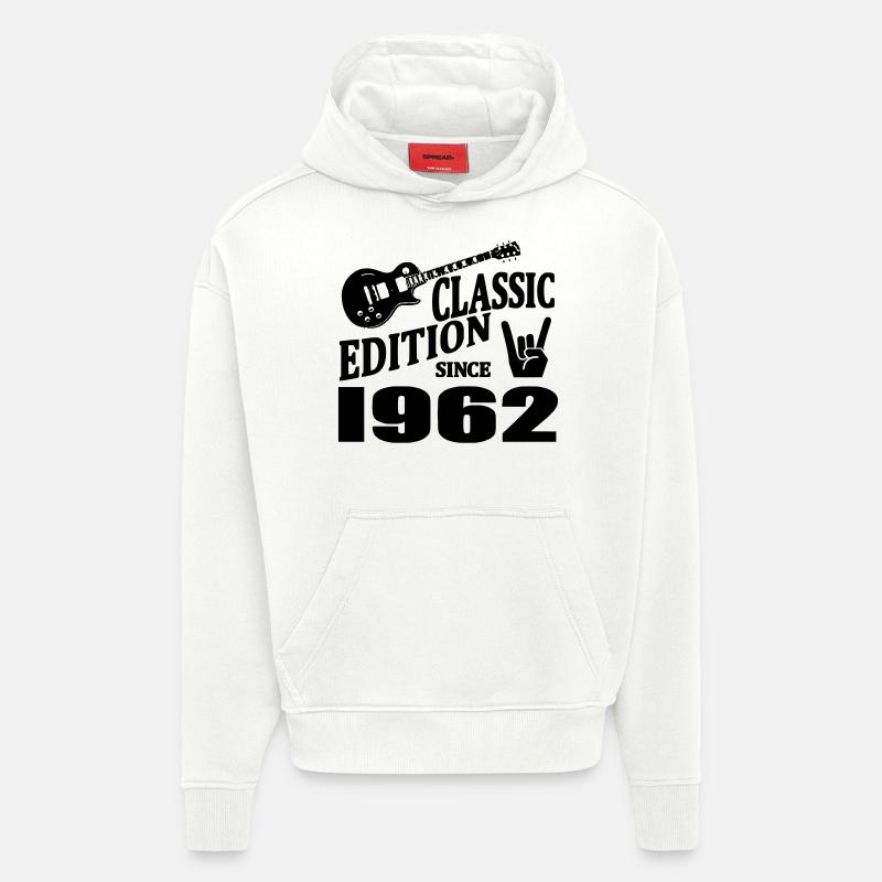 Edition classique depuis 1962 - Sweat à capuche bio épais oversize fabriqué en UE - OFF WHITE