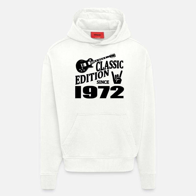 Edition classique depuis 1972 - Sweat à capuche bio épais oversize fabriqué en UE - OFF WHITE