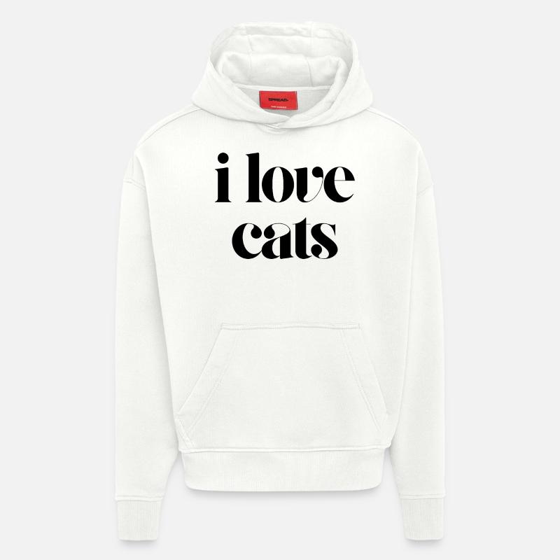 i love cats - Hoodie- made by SPREAD  - OFF WHITE