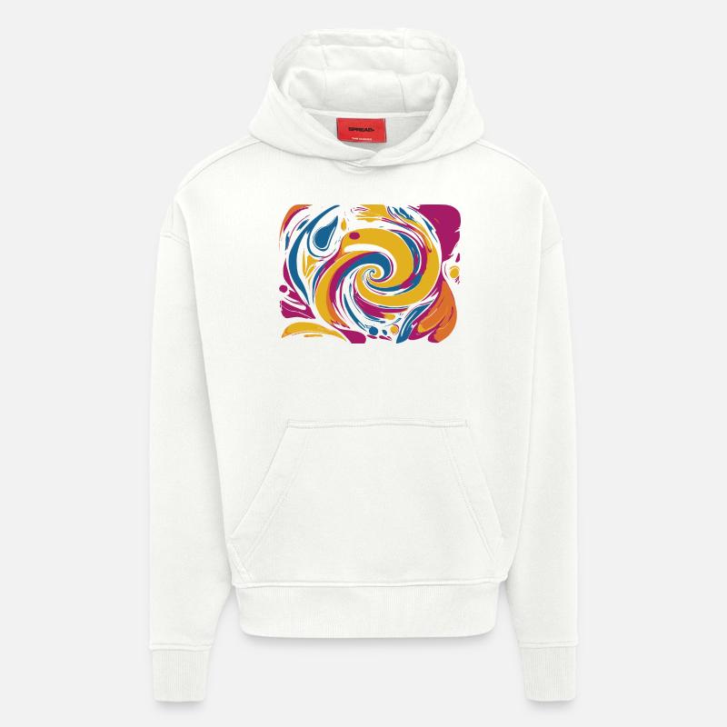 absurde - Sweat à capuche bio épais oversize fabriqué en UE - OFF WHITE