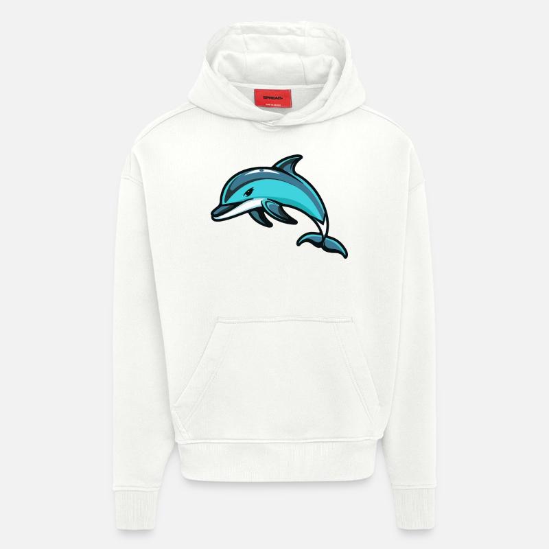 Delfin Comic - Hoodie- made by SPREAD  - OFF WHITE
