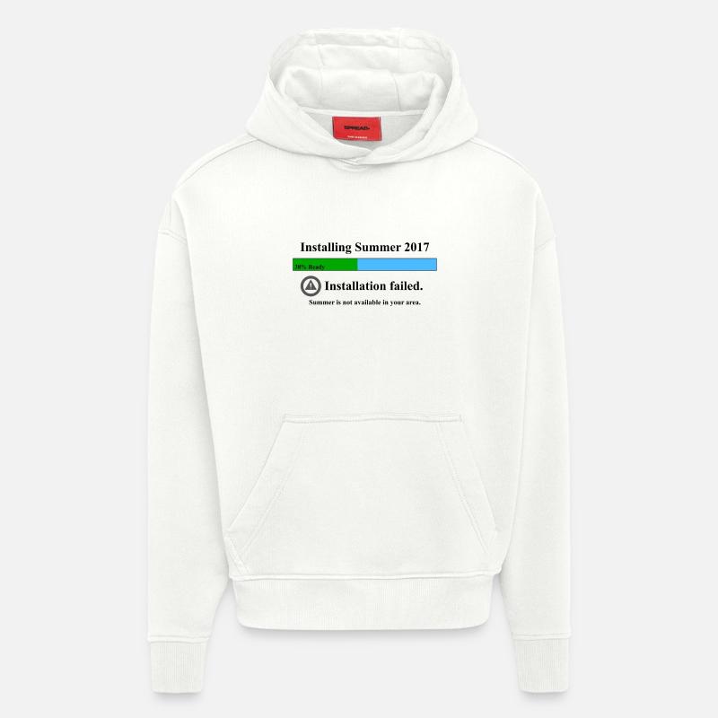 pas d'été - Sweat à capuche bio épais oversize fabriqué en UE - OFF WHITE