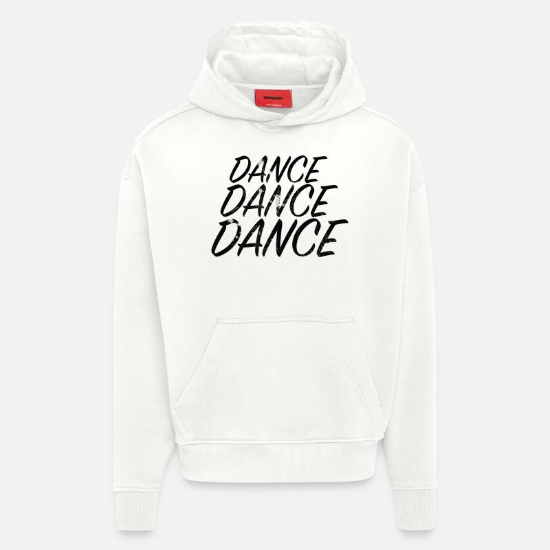 DANSE DANSE DANSE - Sweat à capuche bio épais oversize fabriqué en UE - OFF WHITE