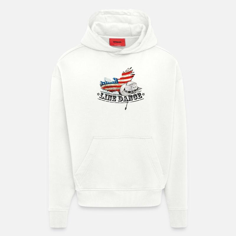 linedance - Hoodie- made by SPREAD  - OFF WHITE