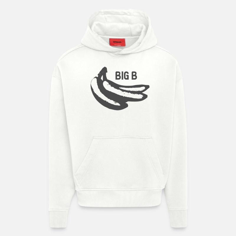 Style banane - BIG B - Sweat à capuche bio épais oversize fabriqué en UE - OFF WHITE