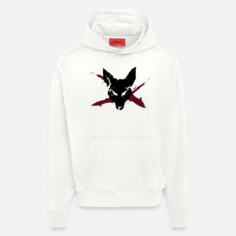 Wolf - Hoodie- made by SPREAD  - OFF WHITE