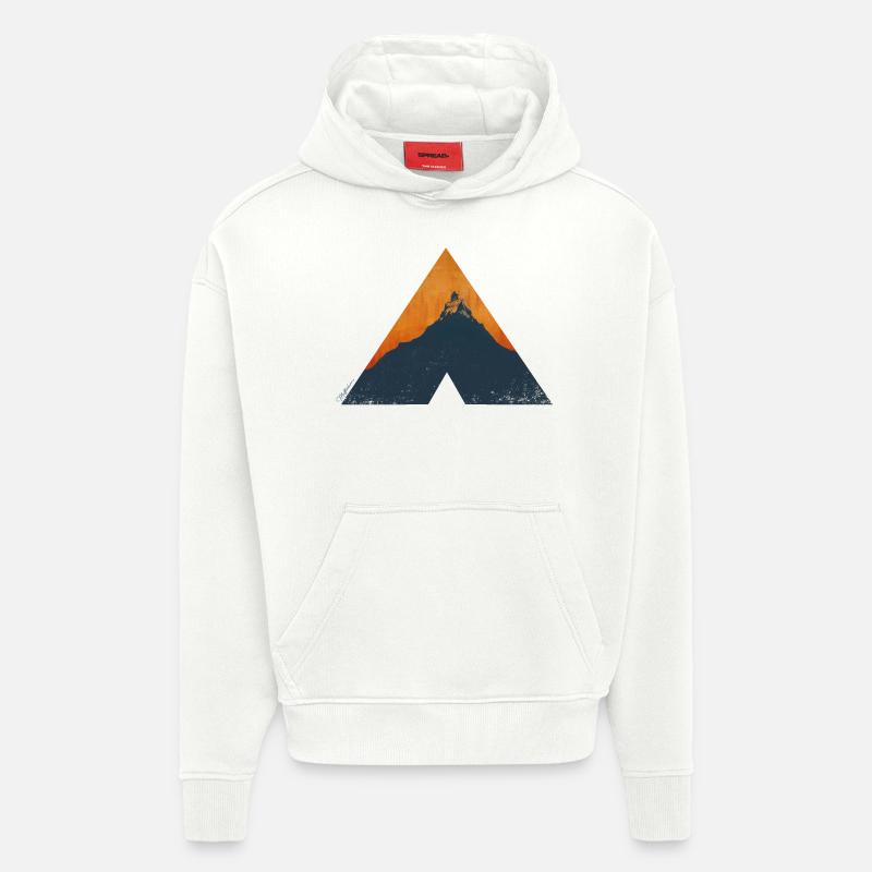Triangle du Cervin - Sweat à capuche bio épais oversize fabriqué en UE - OFF WHITE