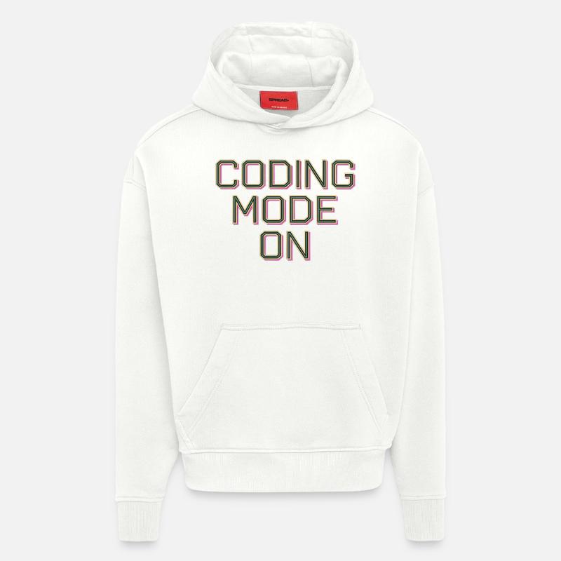 Coding Mode On 13 - Hoodie- made by SPREAD  - OFF WHITE