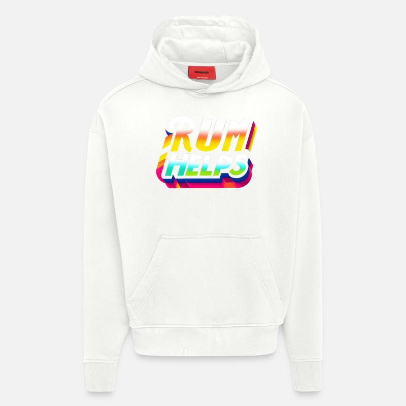 Rum Helps 9 - Hoodie- made by SPREAD  - OFF WHITE