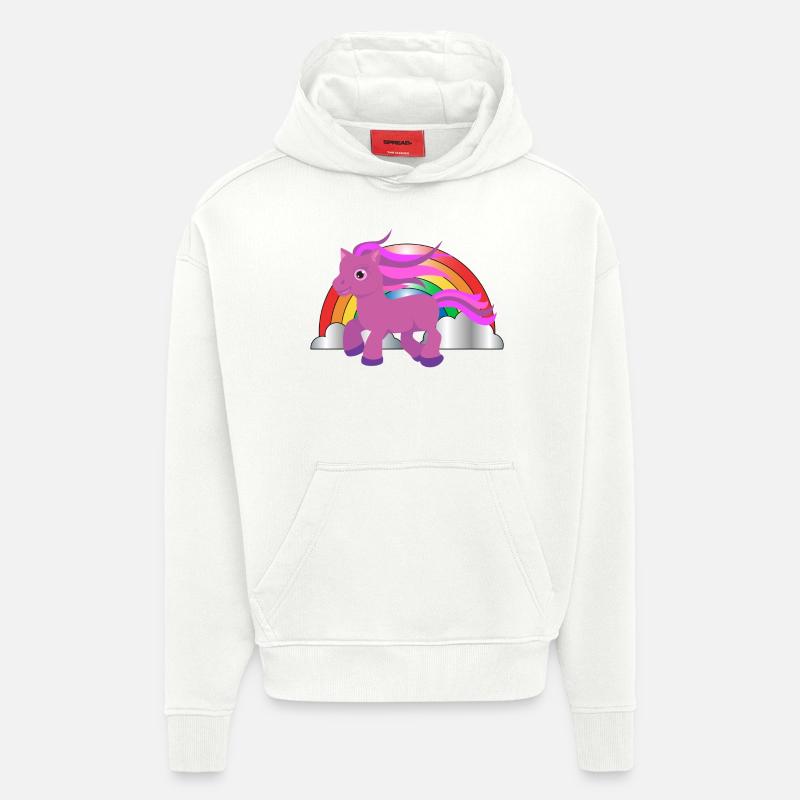 einhorn7 - Sweat à capuche bio épais oversize fabriqué en UE - OFF WHITE