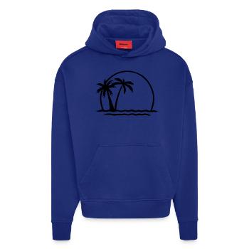 Chemise Palmier - Sweat à capuche bio épais oversize fabriqué en UE - OFF WHITE - Devant