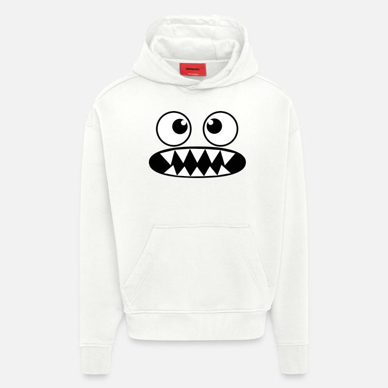 Nom nom - Sweat à capuche bio épais oversize fabriqué en UE - OFF WHITE