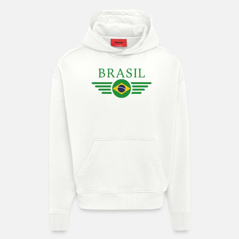 T-shirt design de style brésilien - Sweat à capuche bio épais oversize fabriqué en UE - OFF WHITE