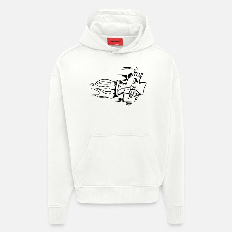 Tune it! - Sweat à capuche bio épais oversize fabriqué en UE - OFF WHITE