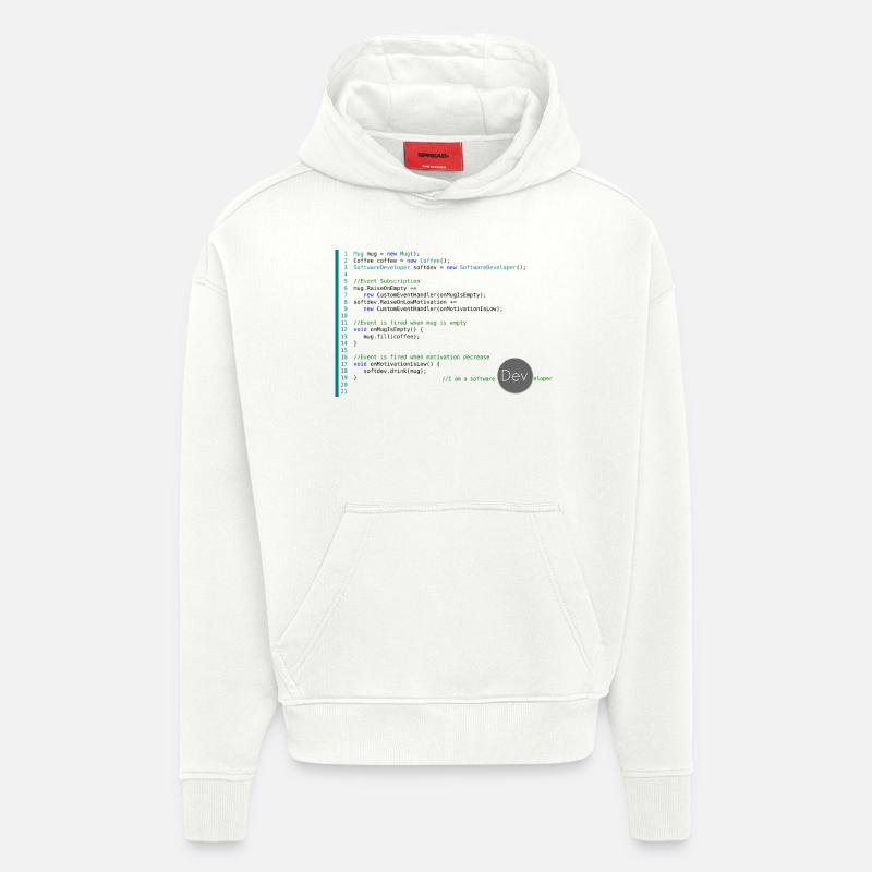 I am a Software Developer - Hoodie- made by SPREAD  - OFF WHITE