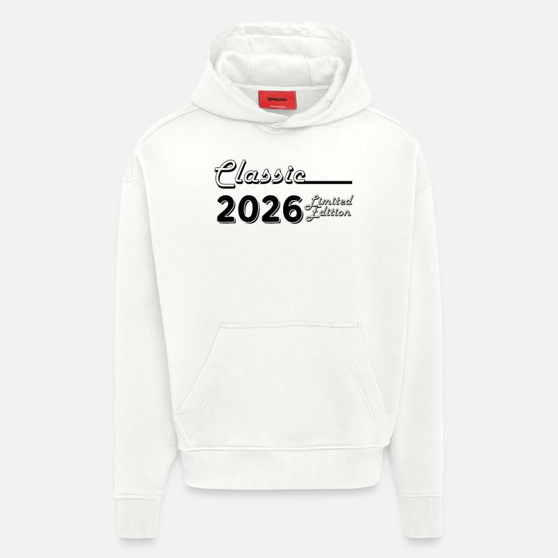 Classic 2026 édition limitée - Sweat à capuche bio épais oversize fabriqué en UE - OFF WHITE