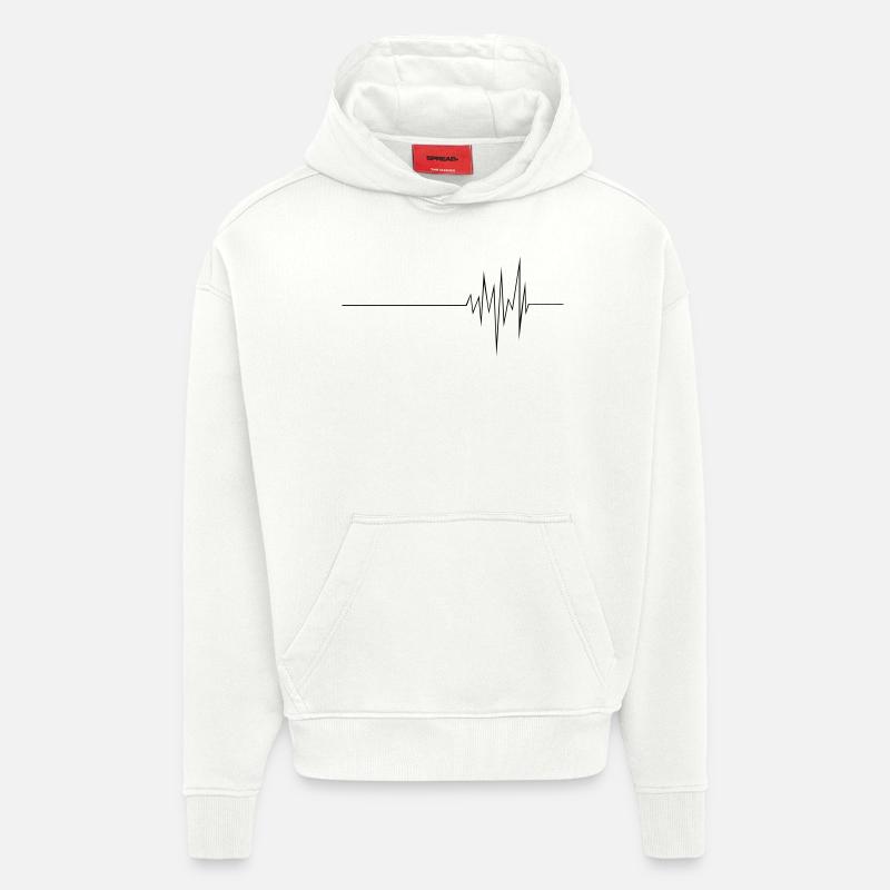 EKG (md) - Hoodie- made by SPREAD  - OFF WHITE