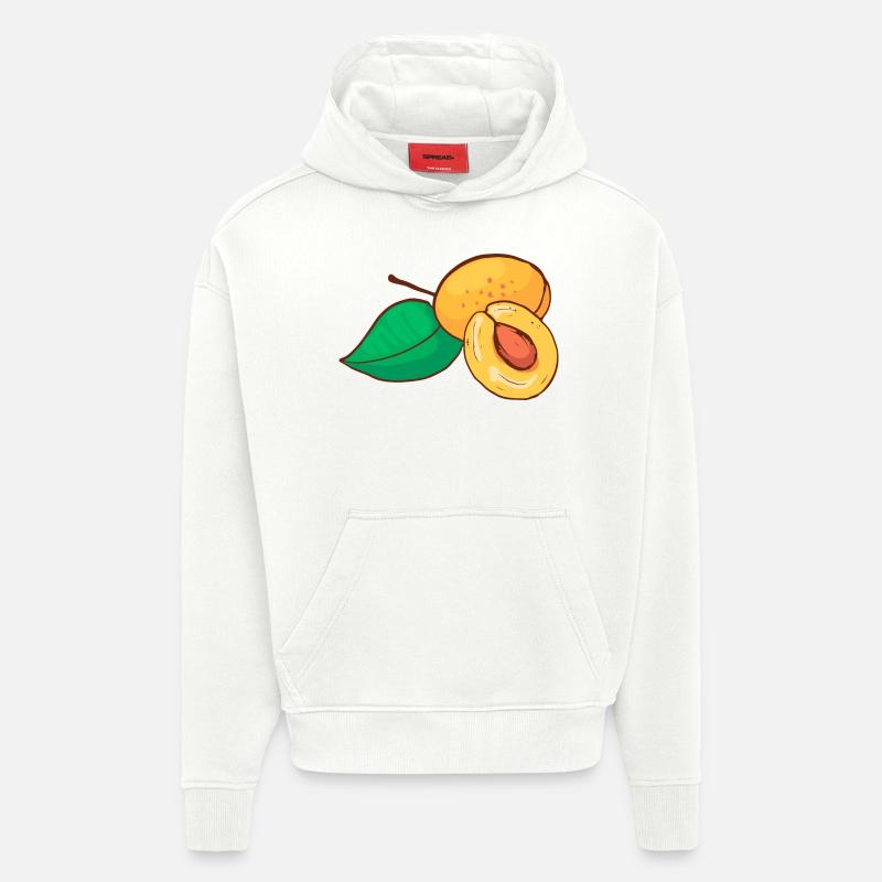 Mirabelle Prune jaune Prune - Sweat à capuche bio épais oversize fabriqué en UE - OFF WHITE